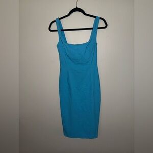 Vesper bodycon midi blue dress size small to
Medium size US 6